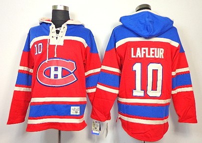 Montreal Canadiens #10 Guy Lafleur Red Old Time Hockey hoodies Montreal Canadiens #10 Guy Lafleur Red Old Time Hockey hoodies